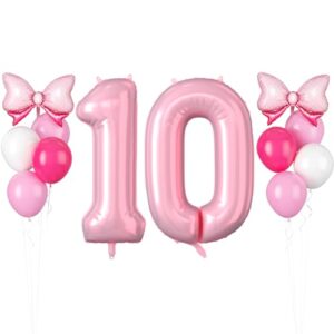 Pearl Pink Number 10 Balloon