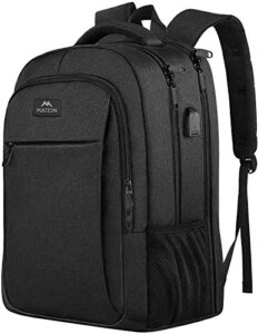 MATEIN Travel Laptop Backpack 17.3 Inch Large Computer Backpack Stylish Business Backpack Men with USB Charging Port Water Resistant College Backpack Unisex Lightweight laptop Rucksack Daypack