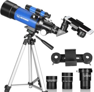 Celticbird 70mm Aperture 400mm Astronomical Refracting Telescope for Kids Beginners - Travel Telescope with Tripod