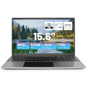 Geviar 15.6'' Laptop 16GB DDR4 512GB SSD