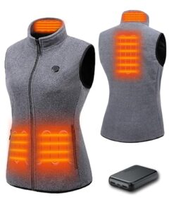 HEWINZE Fleece Heated Gilet for Women/Men - Heat Vest with Battery 5V Heated Vest Hunting
