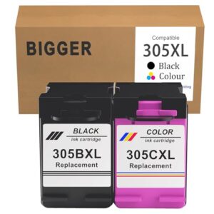 BIGGER 305XL Ink Cartridges Remanufactured Replacement for HP 305 Ink Cartridges