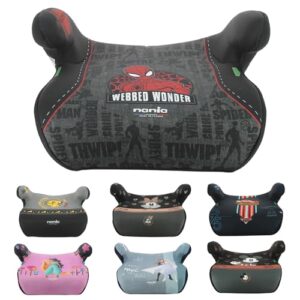 Nania - Belted Booster seat Alpha 126-150 cm R129 i-Size - for Children Aged 8 to 12 - Made in France - with armrests (Spiderman)