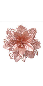 Christmas flowers rose gold