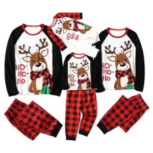 PATPAT Family Matching Christmas Pajamas Tree Snowflake and Letters Print Sleepwear Long-sleeve Pajamas Sets Family Xmas Outfits