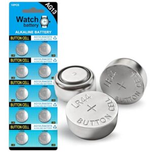 SJ 10Pcs LR44 AG13 357 303 SR44 A76 LR44 PX76A 1.5V Alkaline Button Coin Cell Batteries