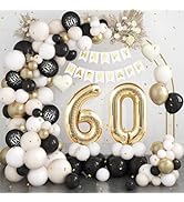 50th Birthday Decorations Black Gold,50th Birthday Balloon Garland Party Decorations with Number ...