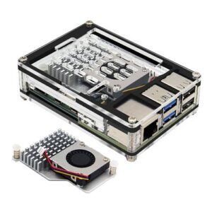 Geekworm Case with Active Cooler Fan Kit for Raspberry Pi 5 8GB / 4GB