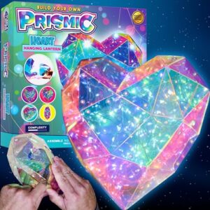 Prismic Make Your Own 3D Hanging Heart Light for Kids - Cool 8 Year Old Girl Gifts Ideas