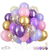 Funhot Teal Blue Balloons Set, 60PCS Turquoise Blue Balloons, 12Inch Pastel Blue Pearl White Late...