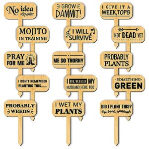 arricraft 15 Pcs Funny Plant Markers