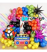 FunHot Pink Race Car Balloon Arch Garland Kit, 112 Pcs Hot Pink Black Balloons Arch with Black an...