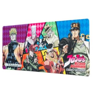 Grupo Erik JoJo's Bizarre Adventure Mouse Mat | Desk Pad | 31.5" x 13.78" | Non-Slip Rubber Base Mouse Pad