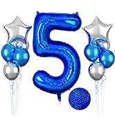 Laser Gold Number 1 Balloon, 40 Inch 1st Birthday Balloons, 11Pcs Metallic Gold Black Latex Ballo...