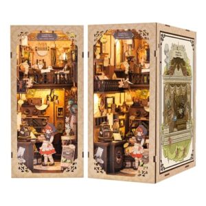 CUTEBEE DIY Book Nook Miniature Dollhosue Kit with Dust Cover