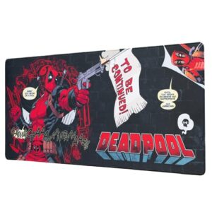 Grupo Erik Marvel Deadpool Mouse Mat | Desk Pad | 31.5" x 13.78" | Non-Slip Rubber Base Mouse Pad