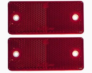 Grendle 2 pack Reflector for Cavaran E APPROVED Screw Mounted Caravan/Truck/Trailer/Boat/Fence posts Safety Rectangular Reflectors