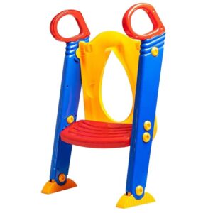 URBNLIVING Safety Potty Training Toilet Loo Trainer Step Ladder Seat Easy Fold Children Kid