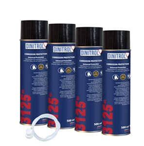 WOL DINITROL 3125 HS RUST PROOFING CAVITY WAX 500ML AEROSOL 4 UNITS + EXTENSION NOZZLE DIN17