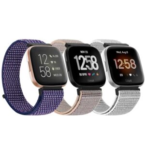 YCHDDER Nylon Straps Compatible with Fitbit Versa 2 Strap/Fitbit Versa Strap/Fitbit Versa Lite Strap/Fitbit Versa SE Strap