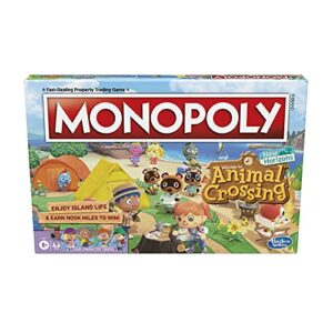 Monopoly Animal Crossing New Horizons Edition Board Game for Kids Ages 8 and Up