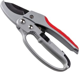 Gunpla Pruning Shears Garden Secateurs Scissors with Ergonomic Grip Handle Cutting Ratchet Garden Lightweight Heavy Duty Strong Sharp Hard Branches Pruners for Weak Hands Tree Plant Hedges