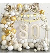 70th Birthday Decorations Sand White Gold