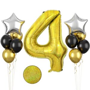 Laser Gold Number 4 Balloon