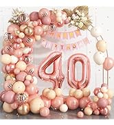 30th Birthday Decorations Rose Gold,30th Birthday Balloon Garland Party Decorations with Number 3...