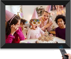 Digital Photo Frames YENOCK 8 inch 1280x800 High Resolution IPS Screen All in One Digital Picture Frame Photo/Music/1080P Video/Calendar/Clock with Remote Control