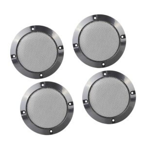 A ABSOPRO Audio Speaker Cover Mesh Grill Horn Guard 4 Inch Metal (Set of 4)