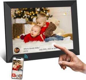 AILRINNI Digital Photo Frame WiFi 10.1 inch-Smart Cloud Digital Picture Frame with 16GB Touch Screen
