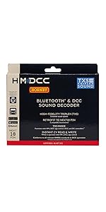 HMDCC BLUETOOTH & DCC SOUND DECODER PACKAGAING