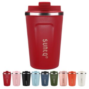 SUNTQ Reusable Coffee Cups Travel - Coffee Travel Mug with Leakproof Lid - Thermal Mug Insulated Cup - Stainless Steel Coffee Travel Cup - for Hot and Cold Drinks