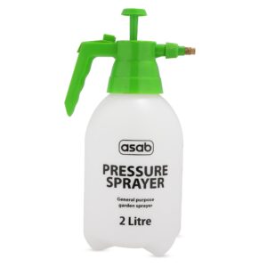 ASAB 2L Pressure Sprayer 2 Litre Garden Sprayer Pump Action Water Pump Spray Bottle with Adjustable Spray Nozzle with Trigger Lock Fertilisers Pesticides Weed Killer Home Indoor Plants Cleaning DIY