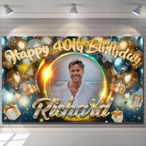 Personalised Happy Birthday Backdrop Background Banner Party Sign Poster Fabric Balloon Cloth Curtain Event Decorations Man Woman kids childre