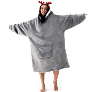 Hansleep 110cm Long Oversized Blanket Hoodie Women Men
