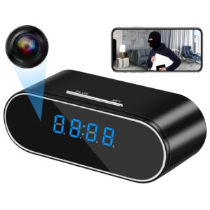 YESWE Spy Camera 1080P WiFi Hidden Camera Clock Wireless Mini Home Security Camera Indoor Small Secret IP Camera Micro Nanny Spy Cam Surveillance Camera with APP Night Vision Motion Detectio