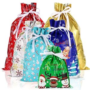 CASPLUS Christmas Drawstring Gift Bags