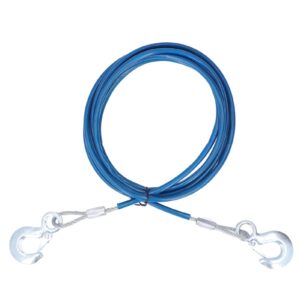 Niiyen 4mx10mm Car Tow Cable Heavy Duty Towing Strap Rope 11023lb with Hook Quick Release Car Hook and Loop Trailer Rope for Car SUV Off-Road Vehicle Micro Trucks