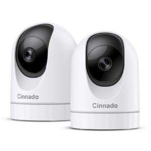 Cinnado WiFi Cameras House Security - 2K Indoor CCTV Baby Monitor Camera for Home Security Wireless 360°