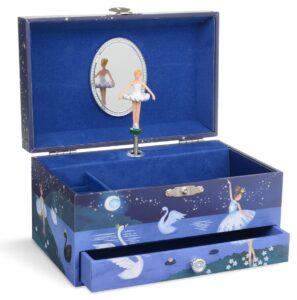 Jewelkeeper Girl's Ballerina Musical Jewellery Storage Box with Pull-out Drawer