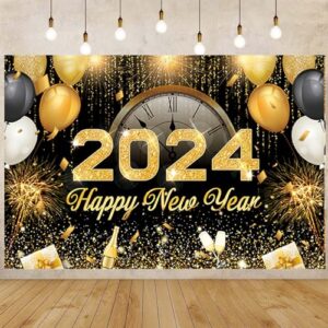 2024 Happy New Year Banner with String