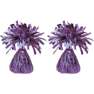 Amscan 991365-14 - Purple Fringed Foil Balloon Weight - 170g (Pack of 2)