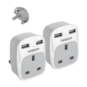 UK to South Africa Plug Adapter 2 Pack