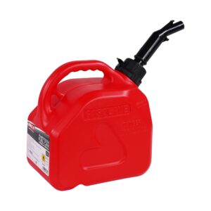 Bike It Flow Control Fuel Can Petrol Jerry Can 5L Easy Pouring With Push Pour Auto Shut Off Leak Proof System
