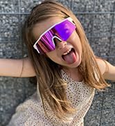 KAPVOE Kids Sports Sunglasses Cycling Glasses Baseball Eyewear Boys Girls Teenagers MTB Bicycle B...
