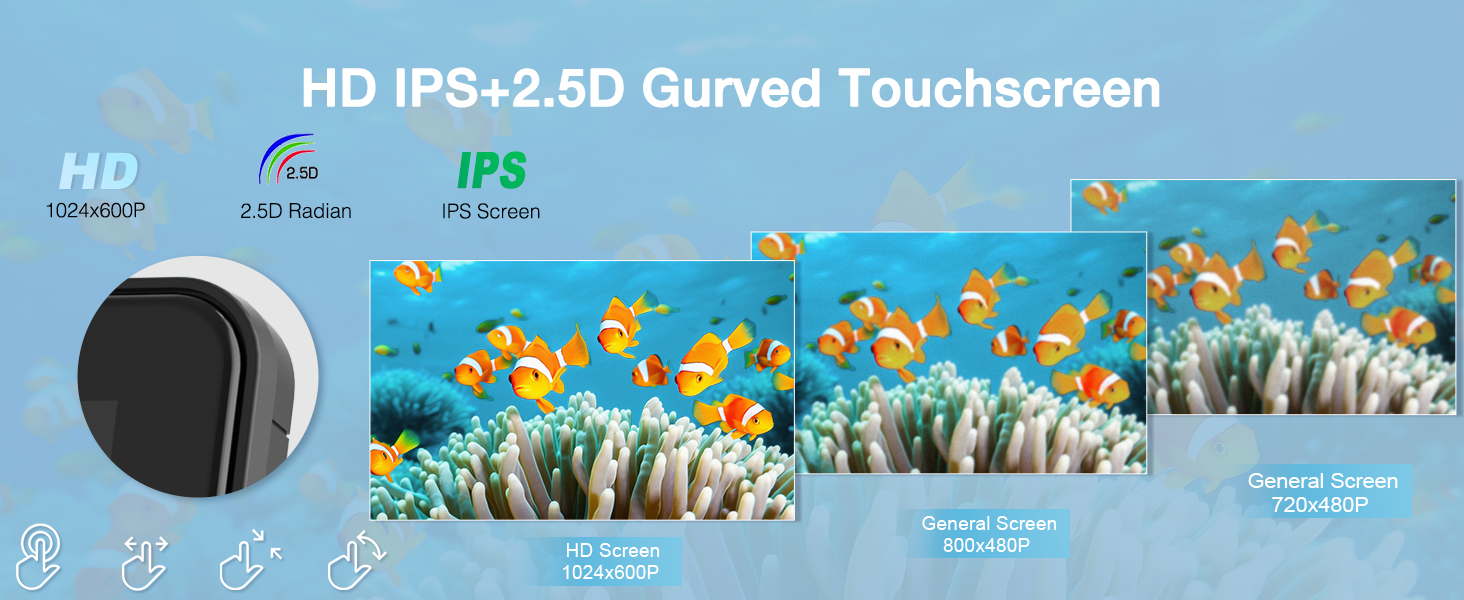 2.5 D Curved Touchscreen