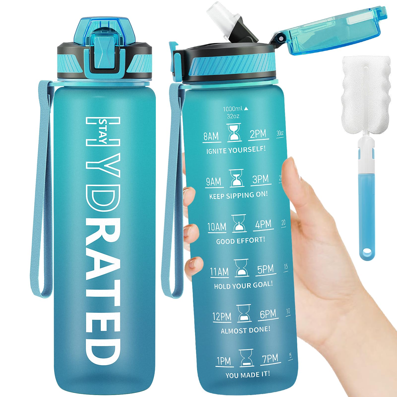 QLUR Water Bottle with Straw