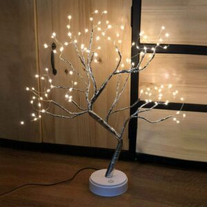 Tree Lamp Lighted Birch Tree 108 LED Twig Tree with Lights up 20 Inches Tree Pre Lit Birch Tree USB & Battery Operated Upgraded Touch Switch Copper Wire Tree Branch Lights for Indoor Decoratio